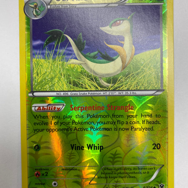 Servine 6/124 Reverse Holo Pokemon Card Near Mint