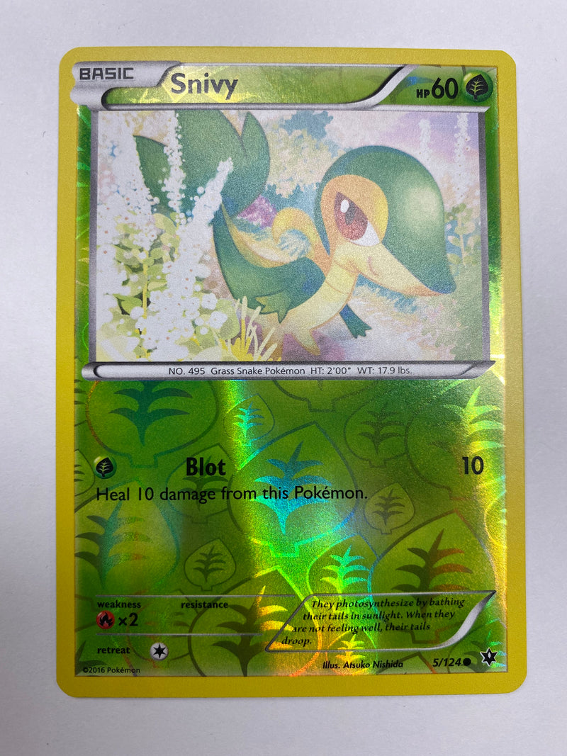 Snivy 5/124 Fates Collide Reverse Holo Pokemon Card Near Mint