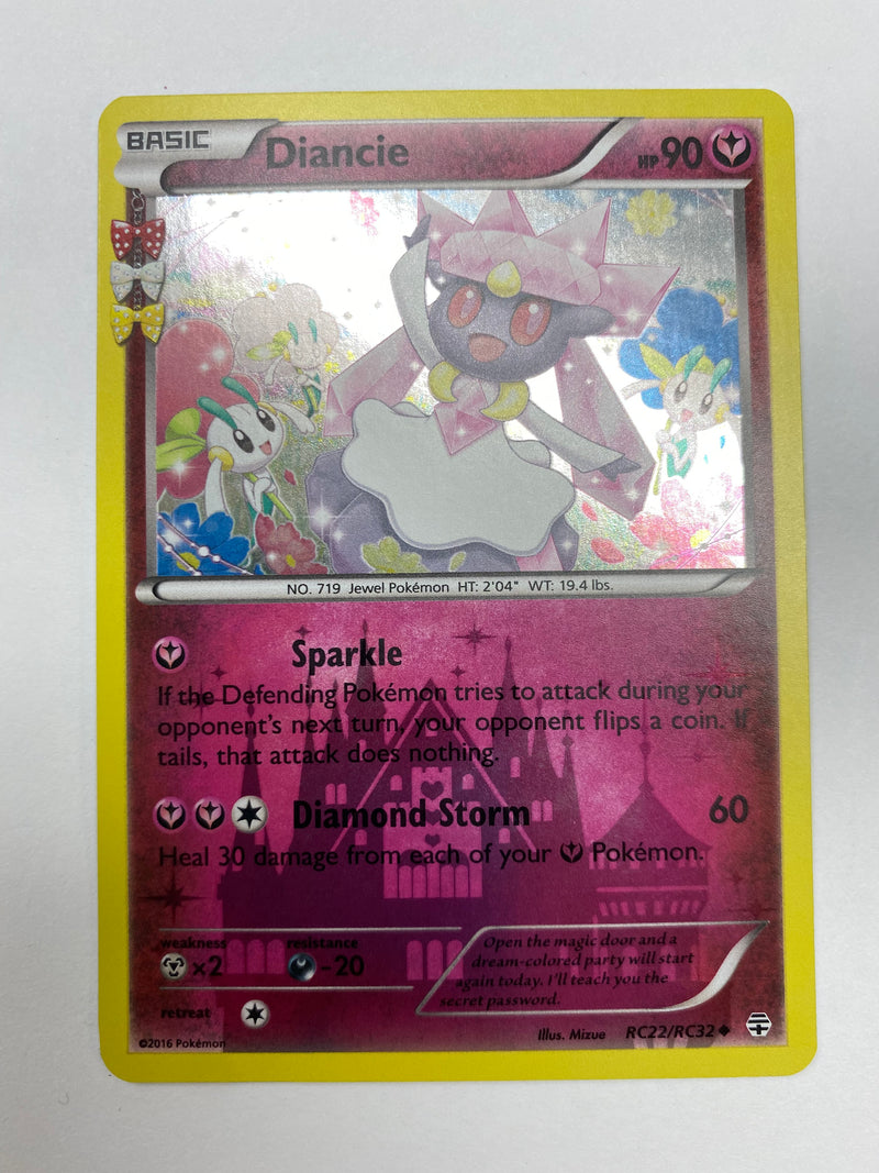 Diancie RC22/RC32 Radiant Collection Reverse Holo Pokemon Card NM Diancie RC22/RC32 Radiant Collection Reverse Holo Pokemon Card NM
