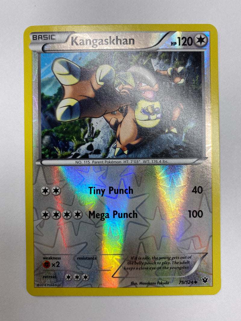 Kangaskhan 75/124 Reverse Holo Pokemon Card Near Mint