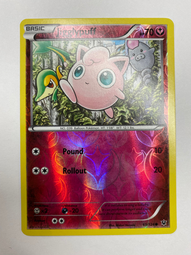 Jigglypuff  65/124 Reverse Holo Pokemon Card Near Mint