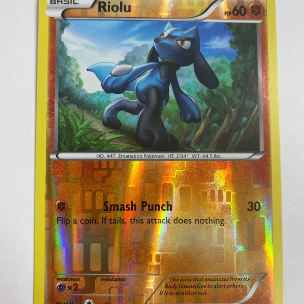 Riolu 46/124 Reverse Holo Pokemon Card Near Mint Riolu 46/124 Reverse Holo Pokemon Card Near Mint