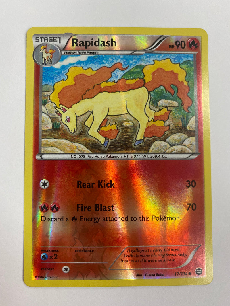 Rapidash 17/114 Reverse Holo Pokemon Card Near Mint