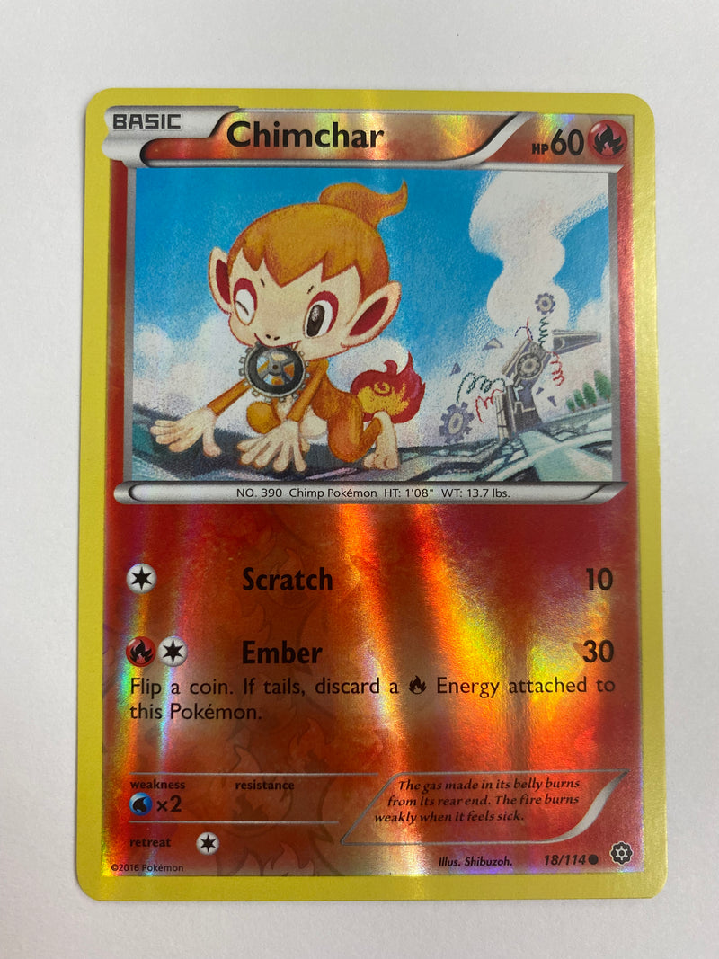 Chimchar 18/114 Reverse Holo Pokemon Card Near Mint