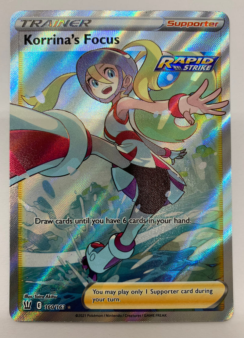 Korrina’s Focus Trainer 160/163 Battle Styles Full Art Pokémon TCG Near Mint