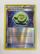 Helix Fossil Omanyte 102/124 Reverse Holo Pokemon Card Near Mint