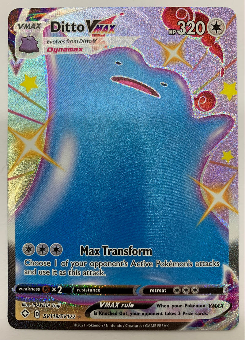 Ditto VMAX SV119/SV122 Ultra Rare Shining Fates Pokemon TCG Near Mint