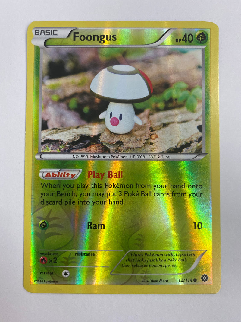foongus pokemon card value Foongus 12/114 Steam Siege Reverse Holo Pokemon Card Near Mint