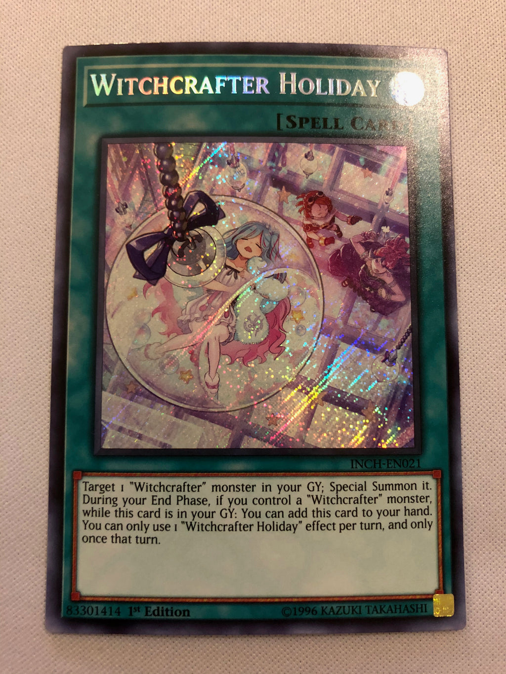 Yugioh Witchcrafter Holiday INCH-EN021 Secret Rare 1st Edition Near Mi
