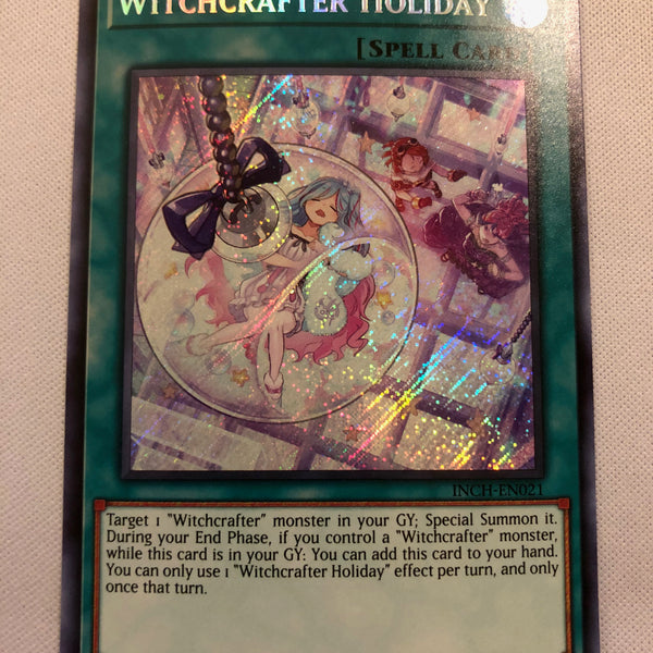 Yugioh Witchcrafter Holiday INCH-EN021 Secret Rare 1st Edition Near Mi