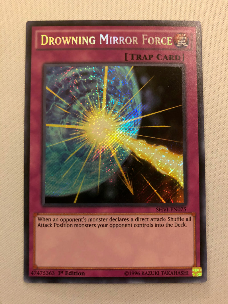 Yugioh Drowning Mirror Force SHVI-EN075 Secret Rare 1st Edition Near Mint