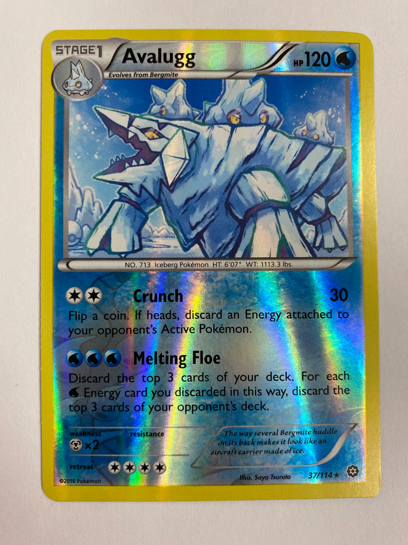 Avalugg 37/114 Rare Reverse Holo Pokemon Card Near Mint Avalugg 37/114 Rare Reverse Holo Pokemon Card Near Mint