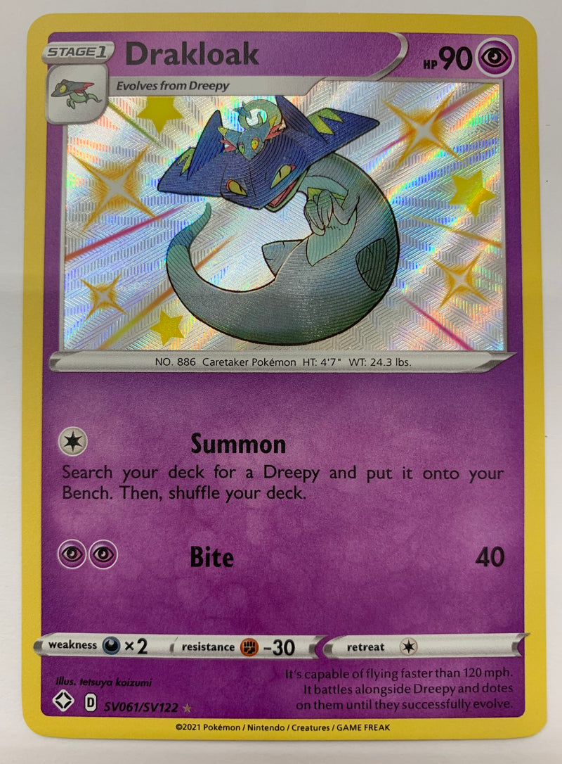 Shiny Drakloak SV061/SV122 Holo Rare Pokémon Shining Fates Shiny Vault NM/M