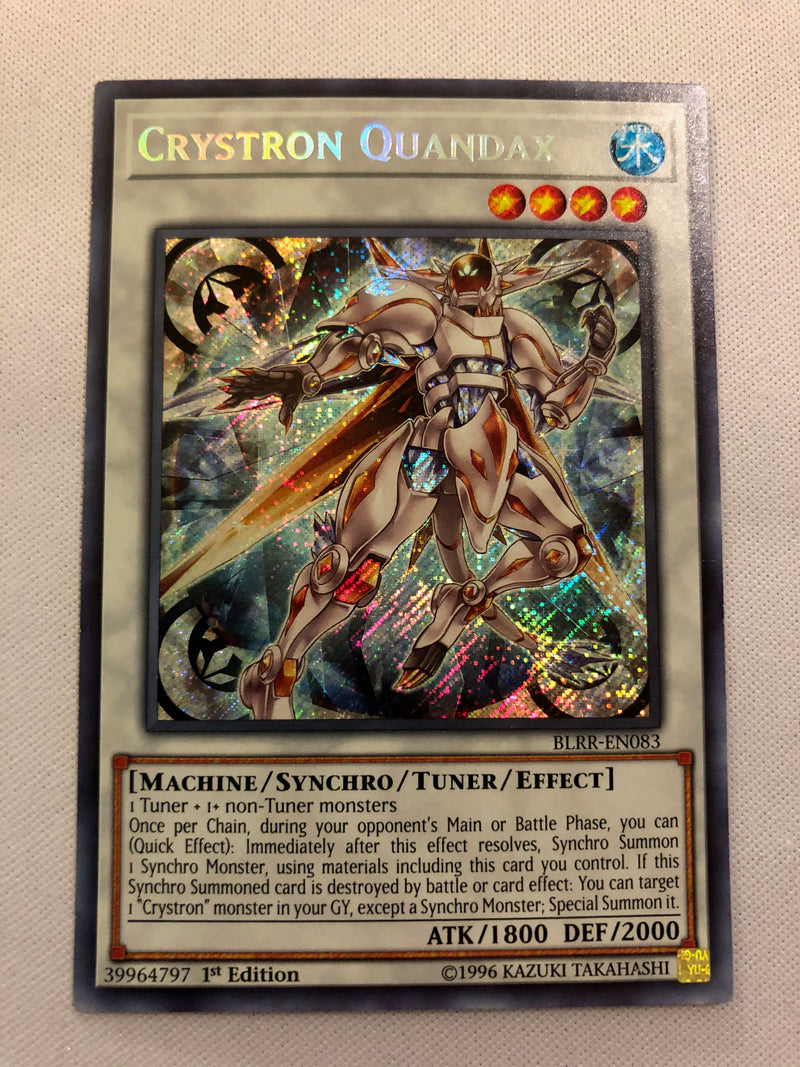 Yugioh Crystron Quandax BLRR-EN083 1st Edition Secret Rare Near Mint Yugioh Crystron Quandax BLRR-EN083 1st Edition Secret Rare Near Mint