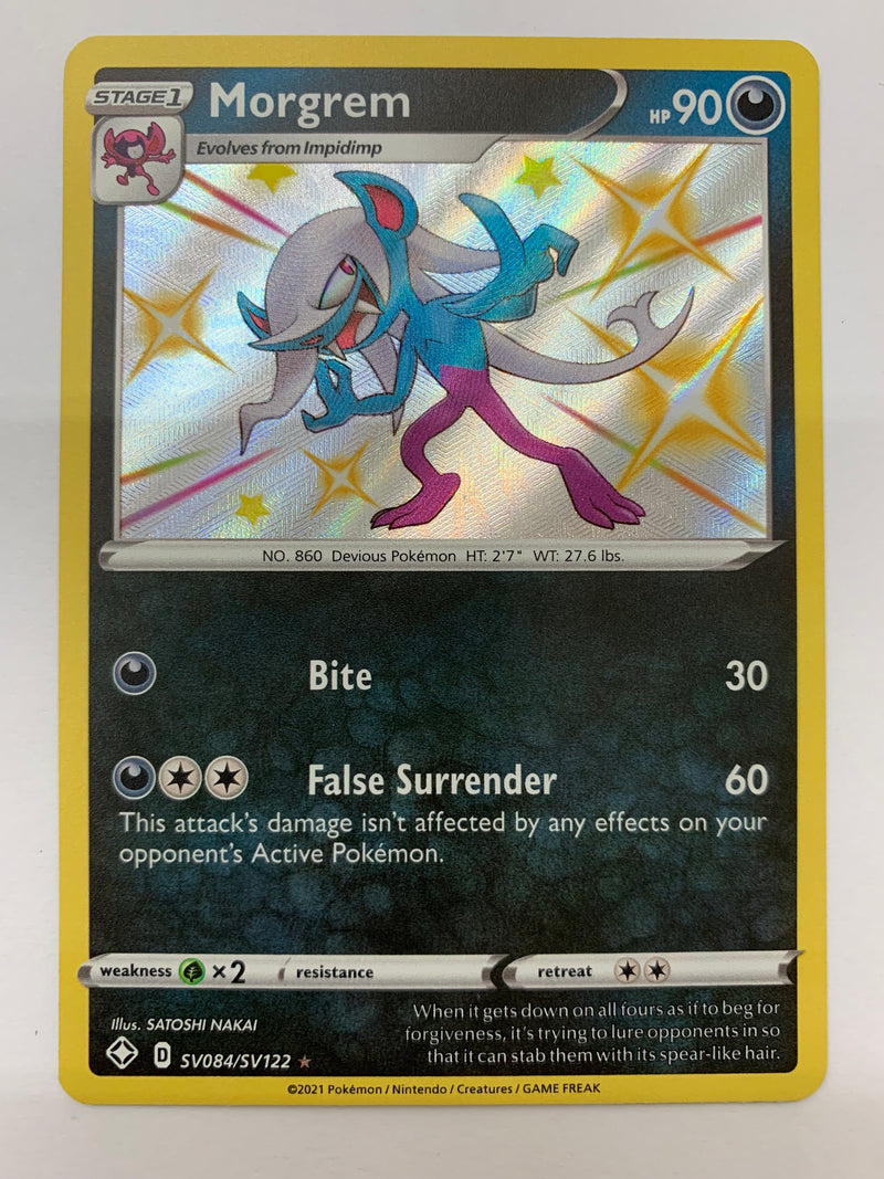 Morgrem SV084/SV122 Shining Fates Shiny Vault Pokemon Card NM