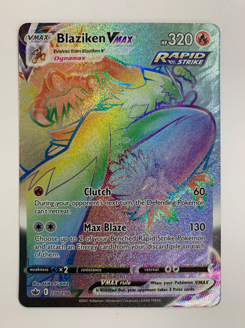 Blaziken VMAX 200/198 Chilling Reign Secret Rare Pokemon TCG NM Blaziken VMAX 200/198 Chilling Reign Secret Rare Pokemon TCG NM