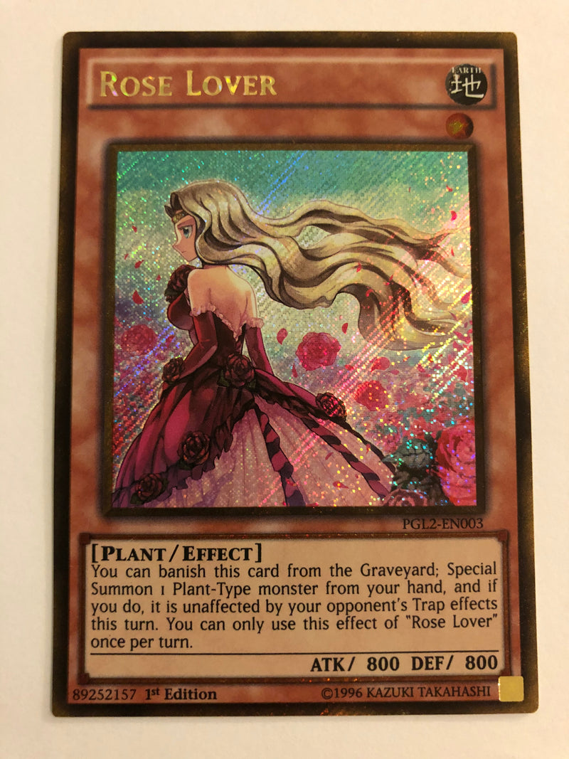Yugioh Rose Lover PGL2-EN003 Gold Secret Rare 1st Edition Near Mint
