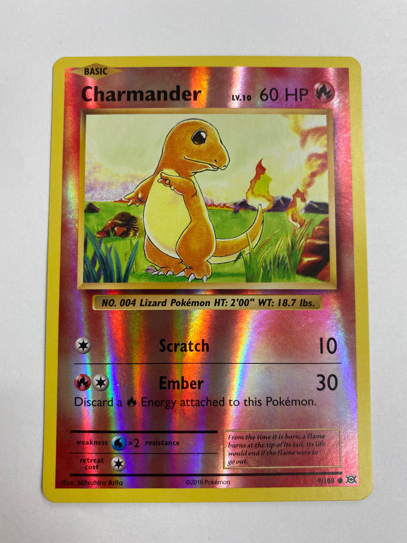 Charmander 9/108 Reverse Holo Pokemon Card Near Mint Charmander 9/108 Reverse Holo Pokemon Card Near Mint