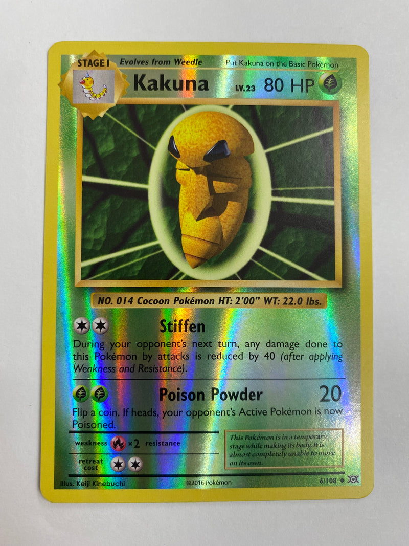 Kakuna 6/108 Reverse Holo XY Evolutions Pokemon Card Near Mint