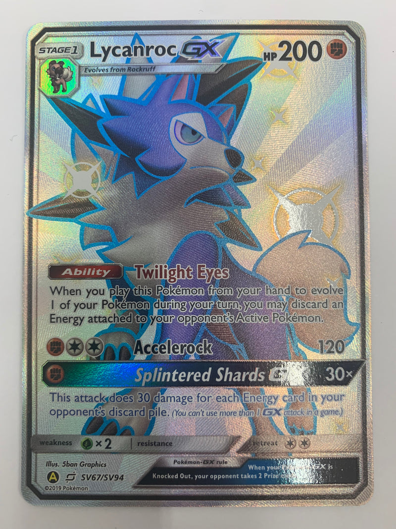 Lycanroc GX SV67/SV94 Hidden Fates Shiny Vault Pokemon TCG NM