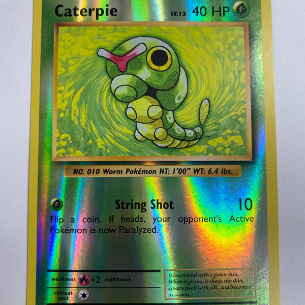 Caterpie 3/108 Reverse Holo Pokemon Card Naer Mint