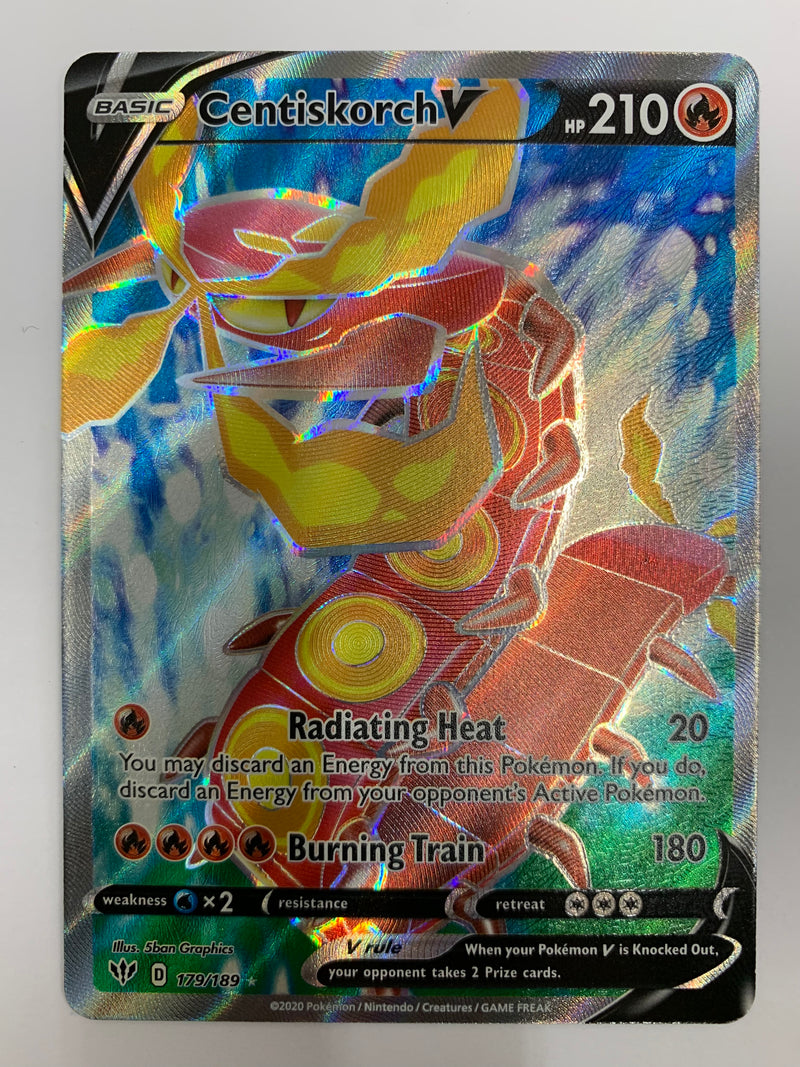 Centiskorch V 033/189 Darkness Ablaze Full Art Ultra Rare Pokemon TCG Centiskorch V 033/189 Darkness Ablaze Full Art Ultra Rare Pokemon TCG