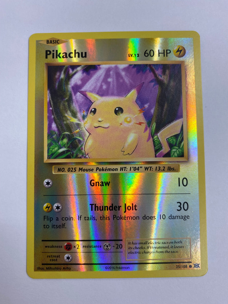 Pikachu 35/108 Evolutions Reverse Holo Pokemon Card Near Mint Pikachu 35/108 Evolutions Reverse Holo Pokemon Card Near Mint