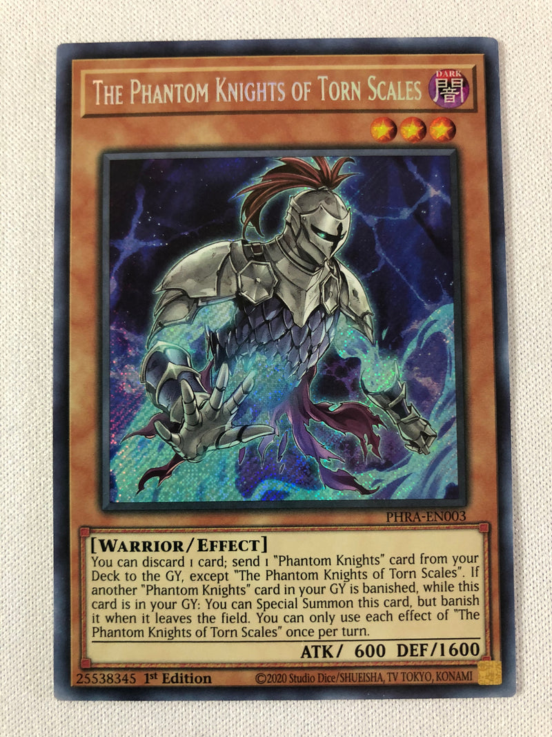 Yugioh The Phantom Knights of Torn Scales PHRA-EN003 1st Edition Secre Yugioh The Phantom Knights of Torn Scales PHRA-EN003 1st Edition Secre