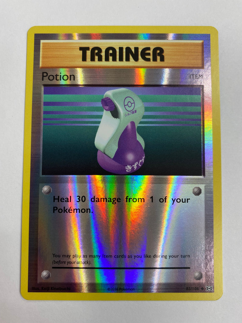 Trainer Potion 83/108 Reverse Holo Pokemon Card Naer Mint