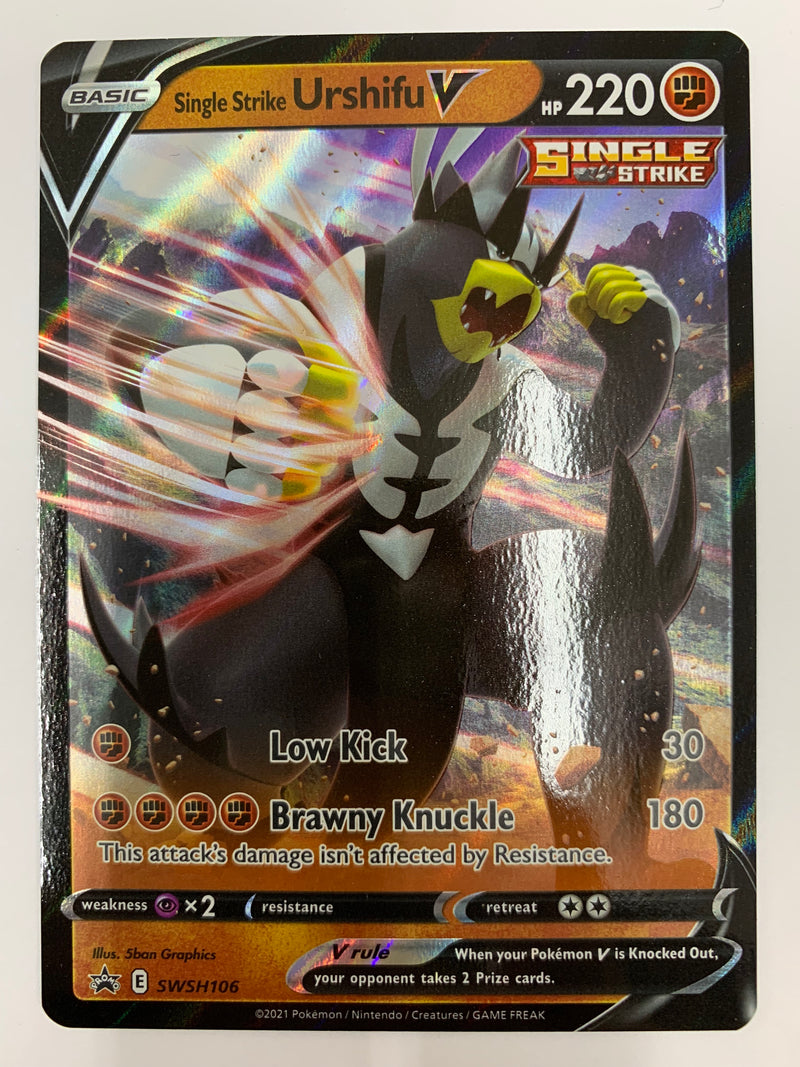 Single Strike Urshifu V Black Star Promo SWSH106 Pokemon TCG NM