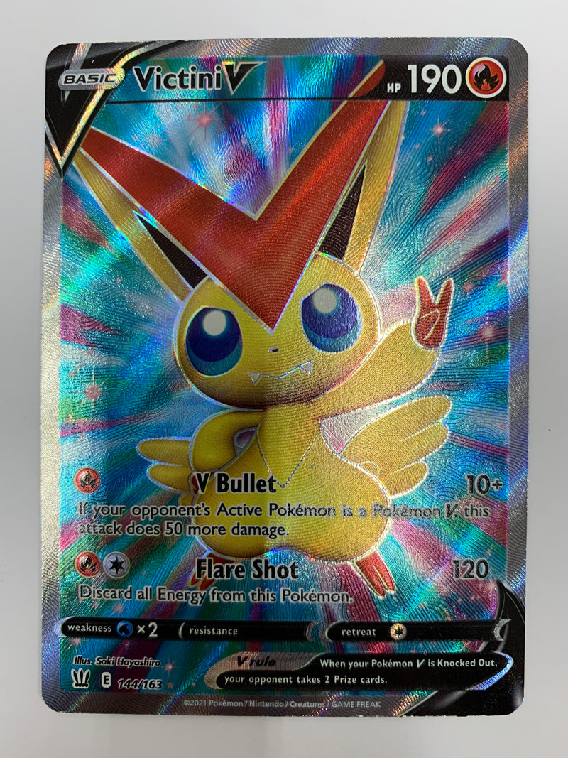 Pokemon Victini V 144/163 Battle Styles Full Art Holo Foil Rare