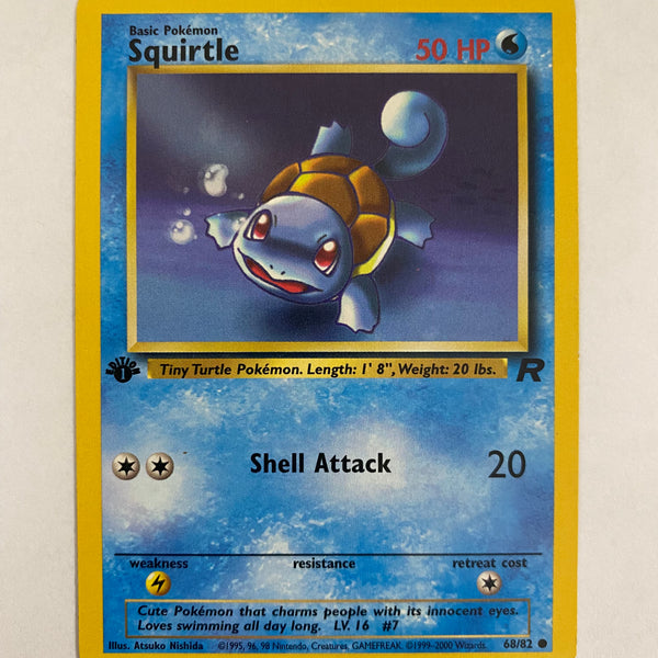 Squirtle 68/82 Team Rocket Common 1st EditionPokemon Card NM
