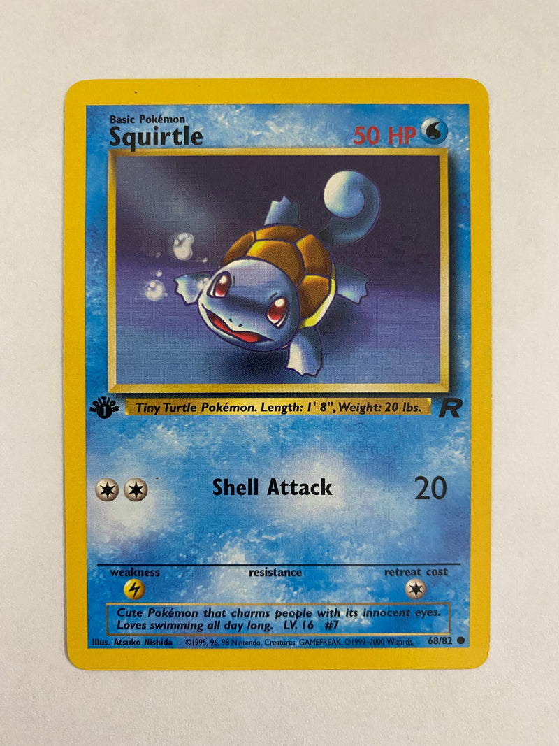 Squirtle 68/82 Team Rocket Common 1st EditionPokemon Card NM