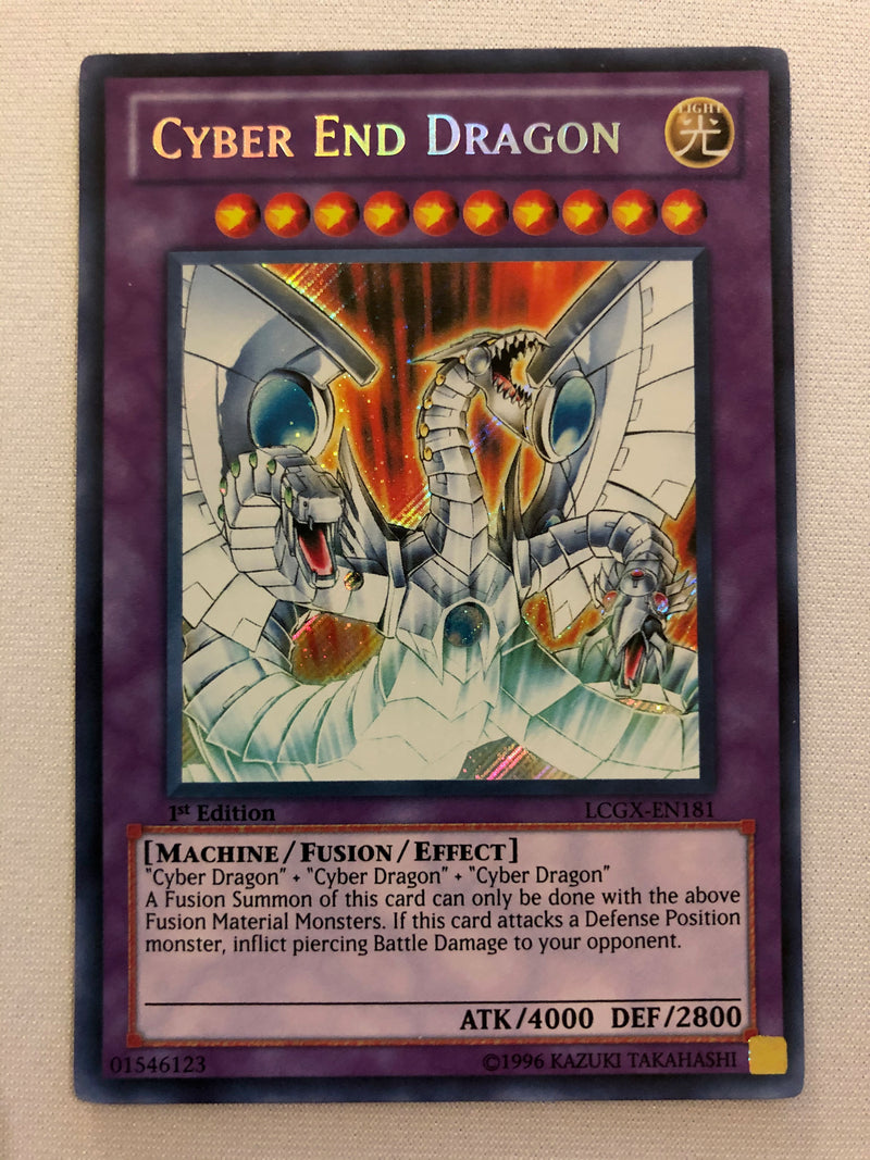 Yugioh Cyber End Dragon LCGX-EN181 Secret Rare 1st Edition Near Mint