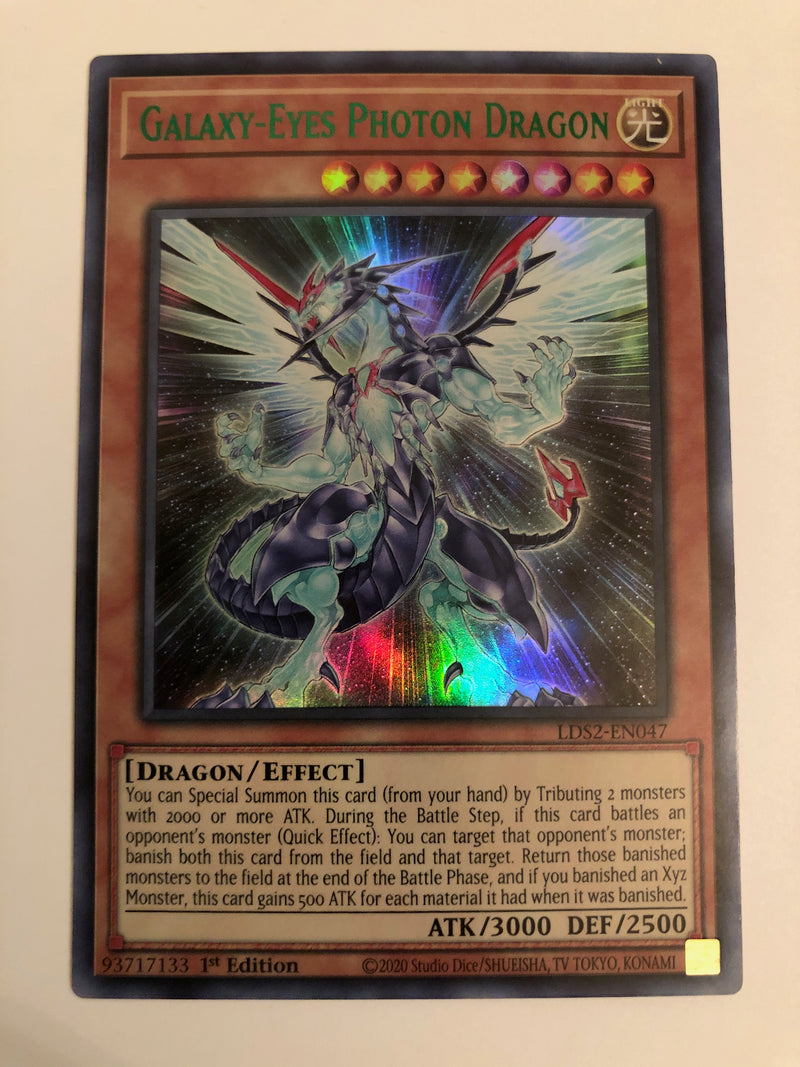 Yugioh Galaxy-Eyes Photon Dragon LDS2-EN047 Green Ultra Rare 1st Edition NM