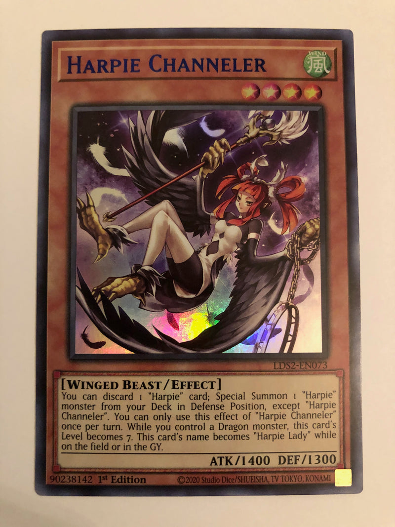 Yugioh Harpie Channeler LDS2-EN073 Ultra Blue 1st Edition Near Mint
