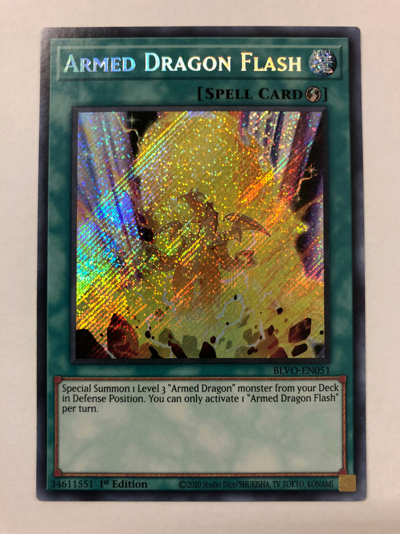 yugioh armed dragon cards Yugioh Armed Dragon Flash BLVO-EN051 Secret Rare 1st Edition Near Mint