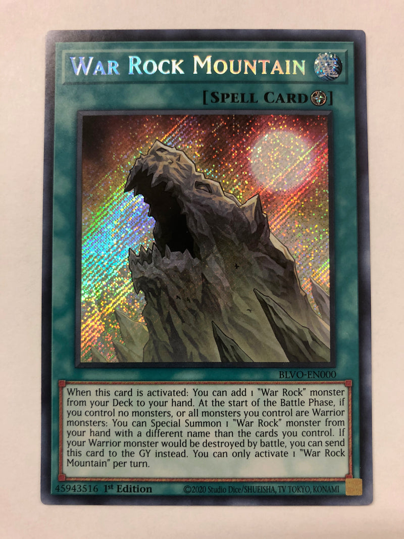 Yugioh War Rock Mountain BLVO-EN000 Secret Rare 1st Edition Near Mint Yugioh War Rock Mountain BLVO-EN000 Secret Rare 1st Edition Near Mint