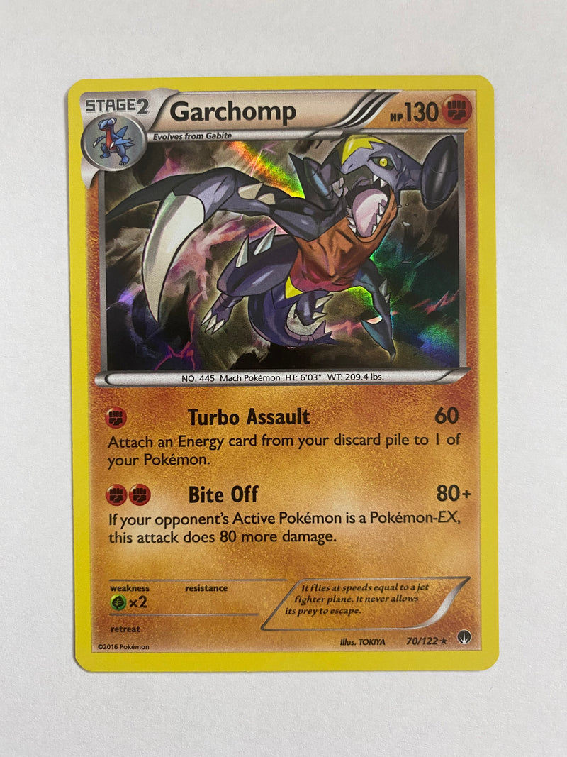 Garchomp 70/122 Holo Rare BREAKpoint Pokemon Card Near Mint Garchomp 70/122 Holo Rare BREAKpoint Pokemon Card Near Mint