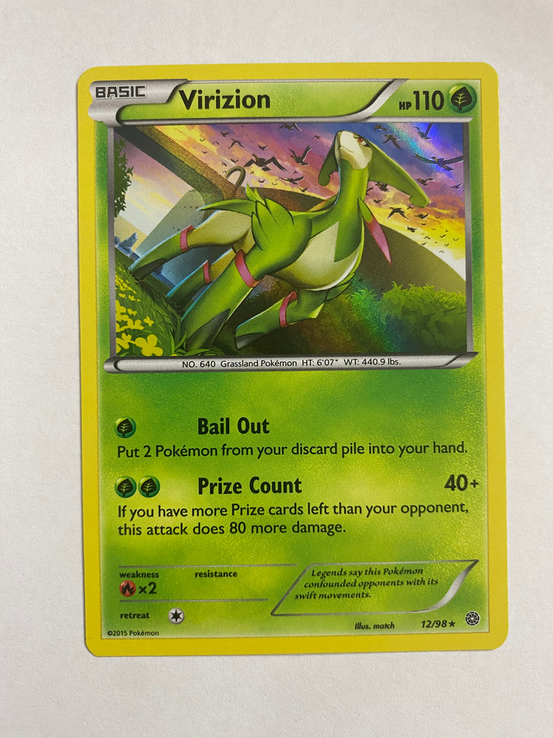 Virizion 12/98 Holo Rare Pokemon Card Naer Mint