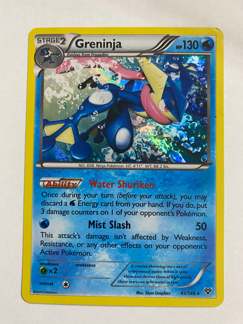 Greninja 41/146 Base Set Holo Rare Pokemon Card Near Mint