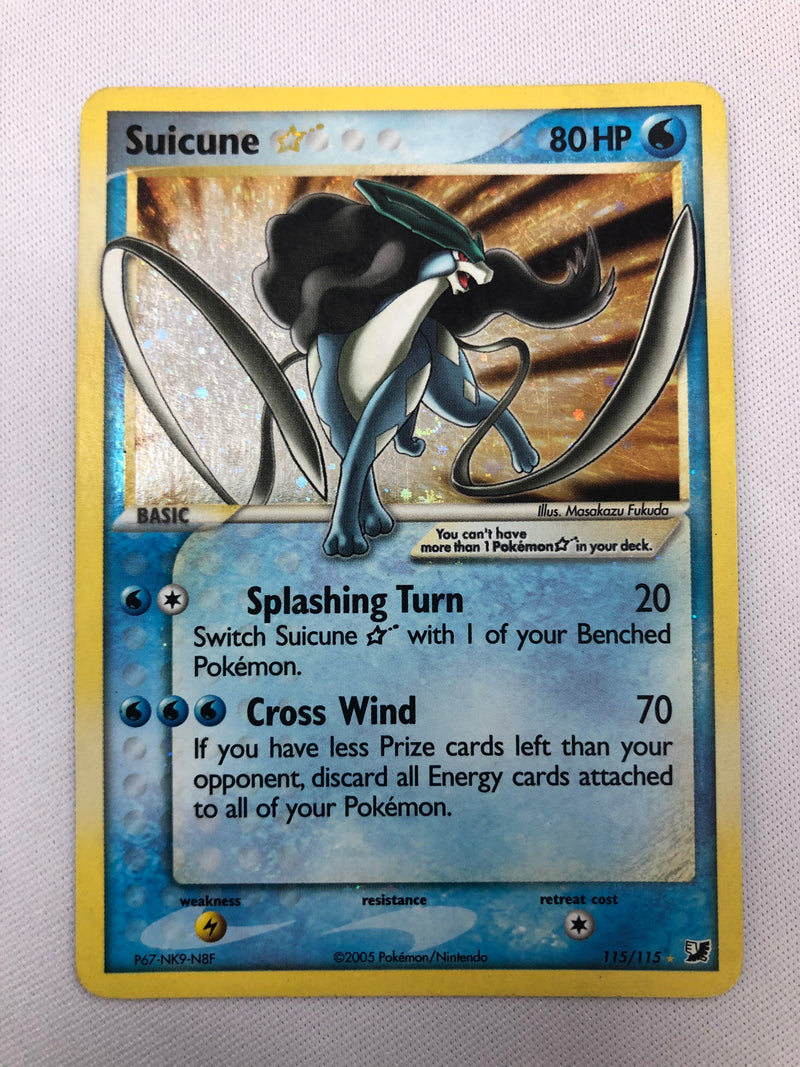 Suicune Gold Star 115/115 Holo Ultra Rare Unseen Forces Pokemon Card N