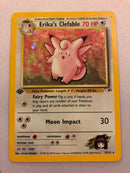 Erika's Clefable 3/132 1st Edition Gym Heroes Holo Rare Pokemon Card Near Mint