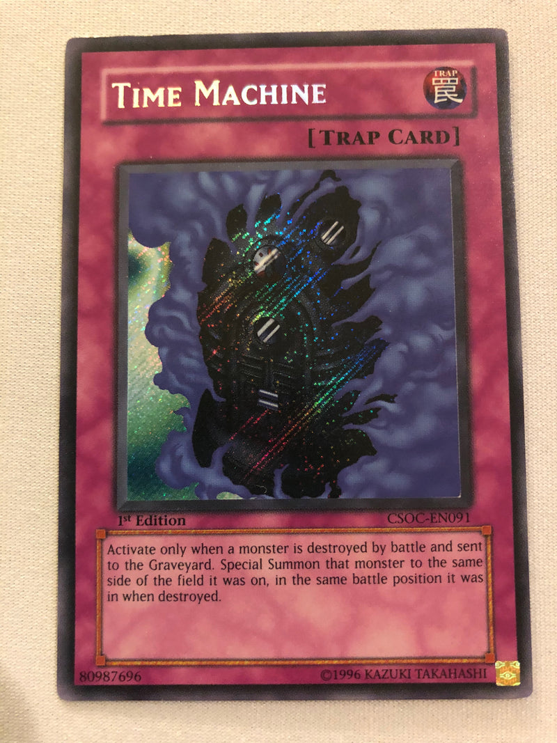 Yugioh Time Machine CSOC-EN091 1st Edition Secret Rare Near Mint Yugioh Time Machine CSOC-EN091 1st Edition Secret Rare Near Mint