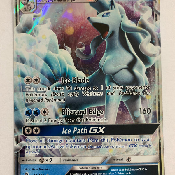 Alolan Ninetales GX 22/145 Guardians Rising Full Art Ultra Rare Pokémo