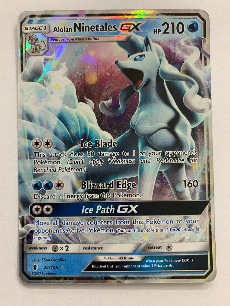 Alolan Ninetales GX 22/145 Guardians Rising Full Art Ultra Rare Pokmo Alolan Ninetales GX 22/145 Guardians Rising Full Art Ultra Rare Pokmo
