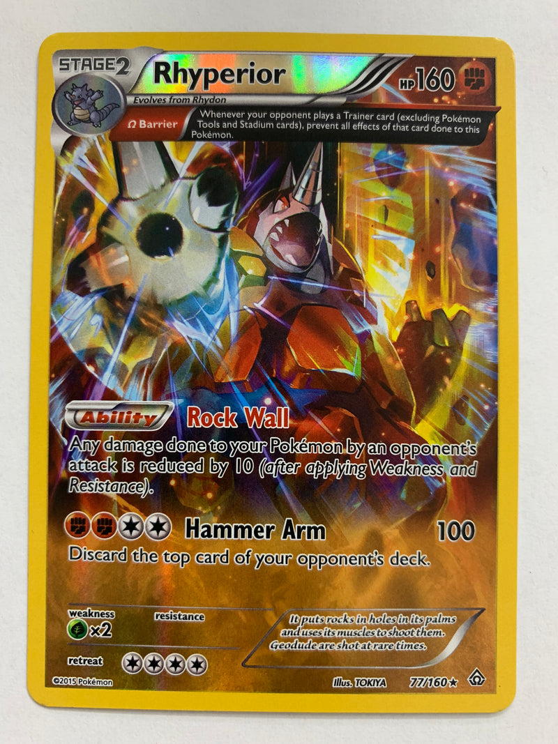 Rhyperior 77/160 Primal Clash Holo Rare Pokémon TCG Near Mint