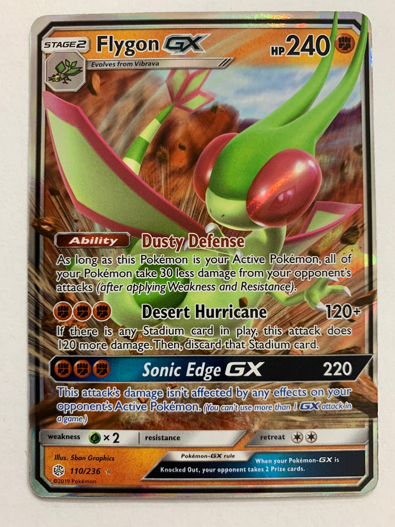 Flygon GX 110/236 Cosmic Eclipse Ultra Rare Full Art Pokemon Card NM
