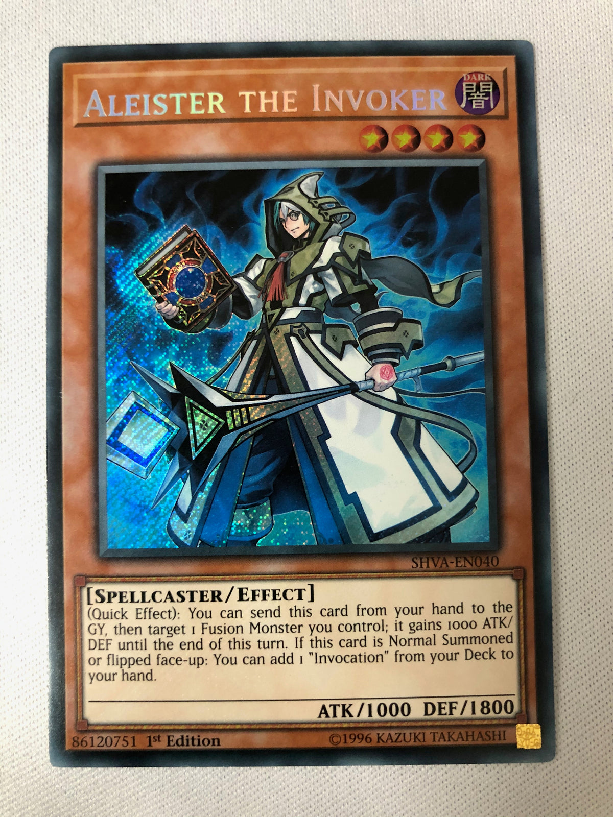 aleister yugioh card the Invoker SHVA-EN040 Secret Rare 1st Edition Near Mi buy cards pokemon This is of the YuGiOh! MAYAKASHI MASTER DECK Pack Option::Big 3 (Light)