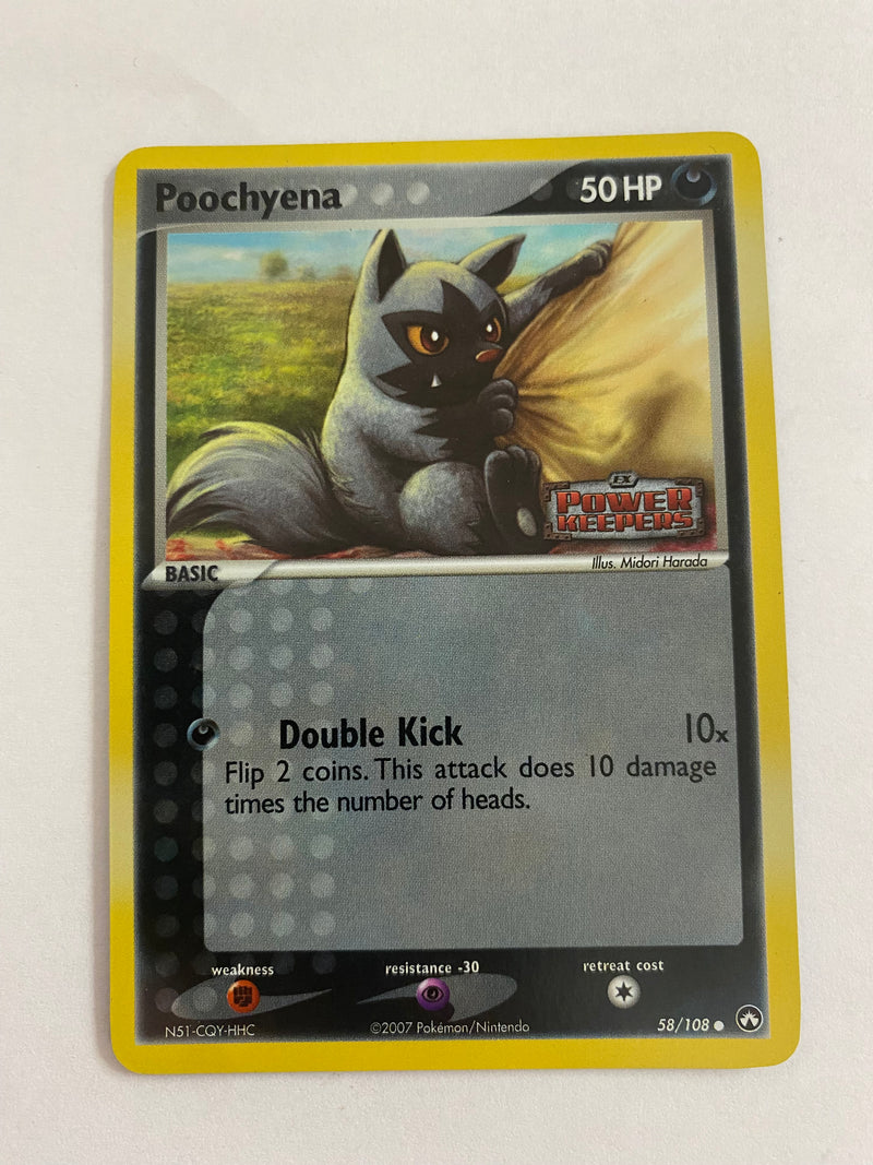 Poochyena 58/108 Reverse Holo  Pokemon Card Near Mint